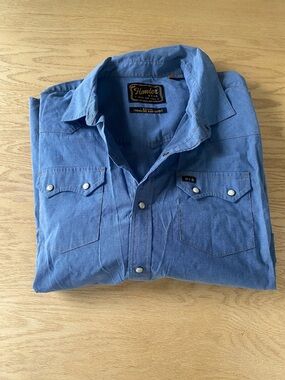 Howler Brothers Men's Light Blue Western Button-Up Shirt
